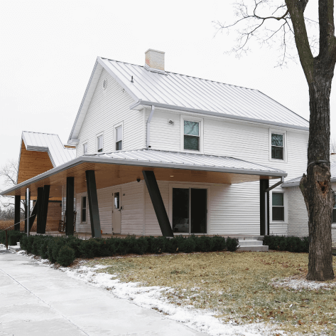 White House With Snow